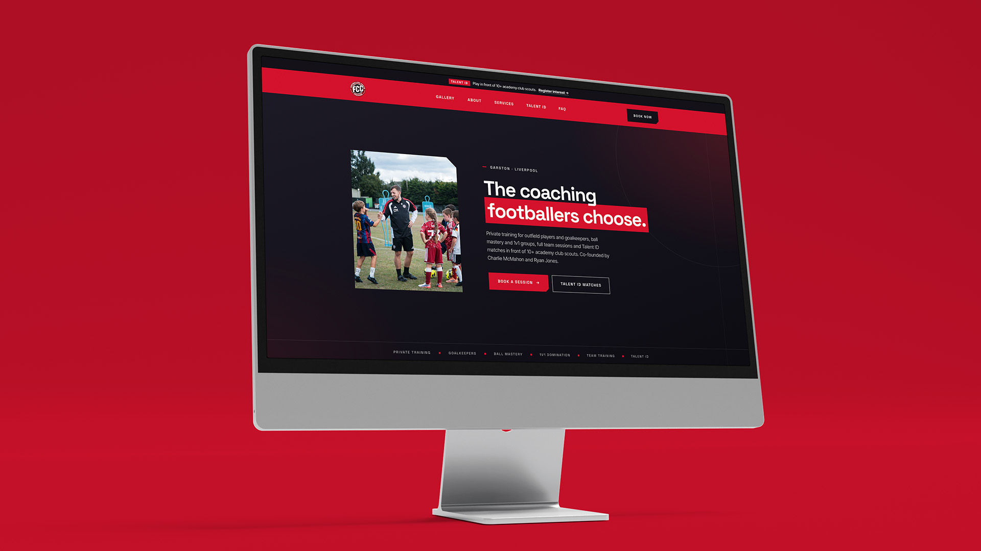 Footballers Choice Coaching website screenshot