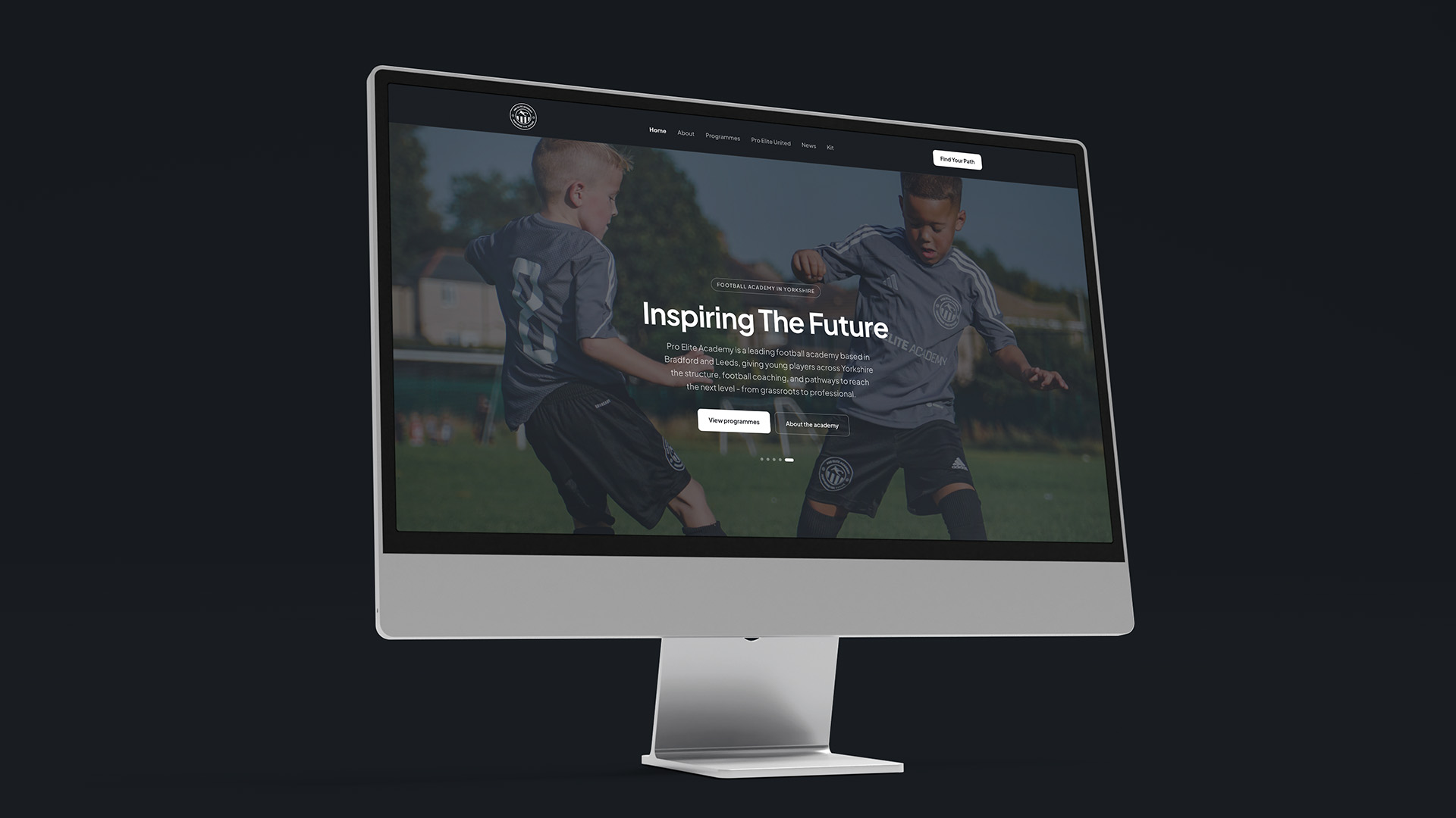 Pro Elite Academy website screenshot