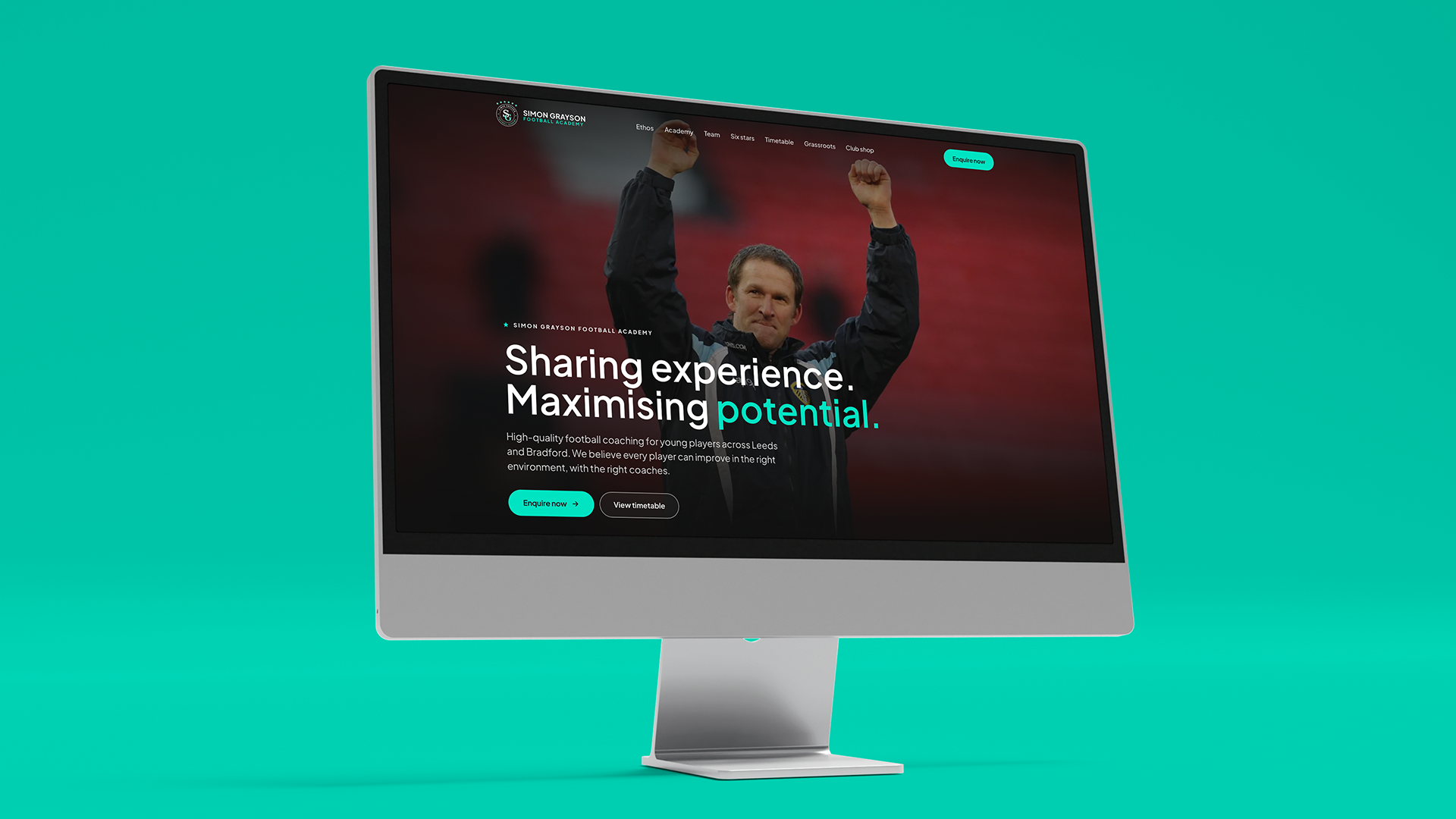 Simon Grayson Football Academy website screenshot