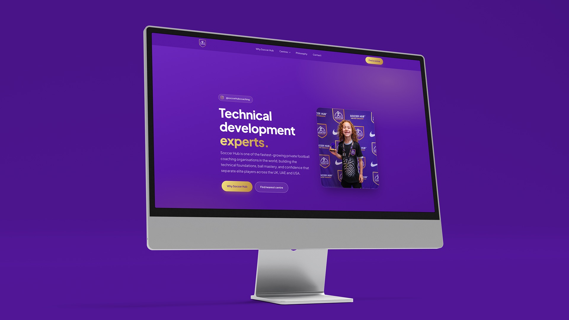 Soccer Hub Global website screenshot